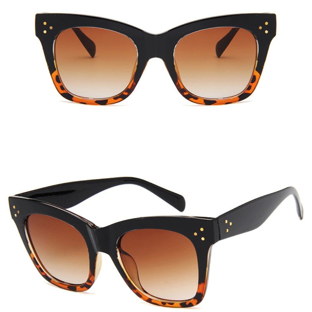 Vintage Inspired Luxe Black Leopard Sunglasses - Picture 2 of 8